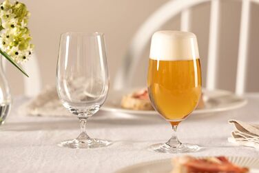 LEONARDO HOME CIAO+ Beer Glasses, Glasses, clear, 6 pieces (1 pack), 6