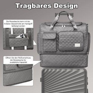 Набір валіз Joyway 6 шт. з TSA-замком, 4 колеса та мультисумка, зелений (сірий)