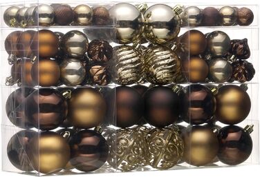 100 прикрас на ялинку Valery Madelyn Bronze - ялинкові кулі з підвісками, подарунковий набір