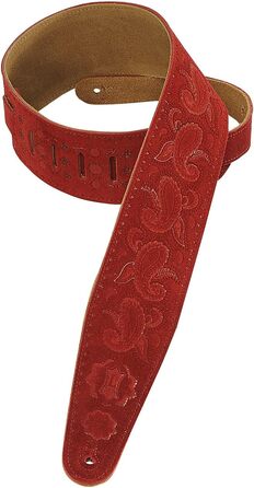 Гітарний ремінь Levy's Leathers з візерунком Paisley, замша, ширина 7,6 см, чорний (PMS44T03-BLK)