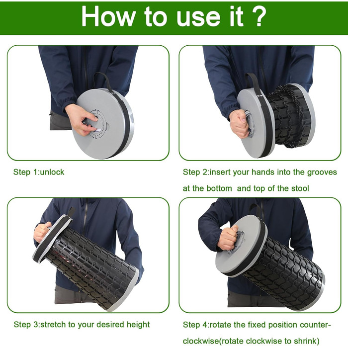 Складний стілець Upgrade XXL з подушкою, сірий. Міцний, для дорослих, вантажопідйомність 1000 фунтів, для кемпінгу, подорожей та активного відпочинку