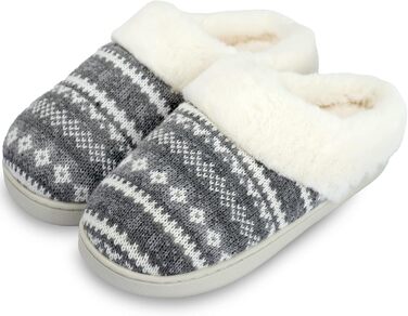 Тапочки домогосподарки AONEGOLD жіночі зимові теплі з плюшу, зручні, з пам'яттю форми, унісекс, для дому та вулиці, антиковзні (38/39 EU, сірі)