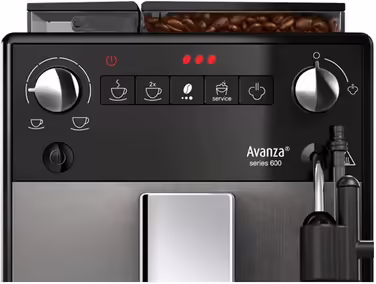 Melitta Avanza - Fully Automatic Coffee Machine with Milk System, Coffee Machine with Grinder and Extra-Large Water Tank (1.5 l) for e.g. Cappuccino or Espresso, mystic titan Mystic Titan Fully Automatic Coffee Machine