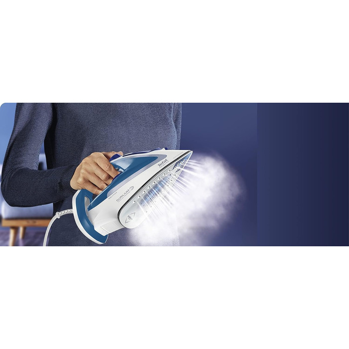 Tefal FV5751 Durilium Plus Steam Iron, 220g Steam Shot, 2700W, Test Winner 2019 best sole | Durilium AirGlide sole with three steam zones, self-cleaning function, anti-scale system