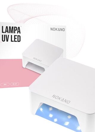 LED+UV лампа для манікюру NOKANO V9 36 Вт, біла