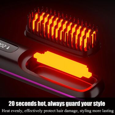 Портативний випрямляч для волосся Go Brush Pro з іонізацією, USB, 3 режими, LED-дисплей, MCH кераміка, чорний