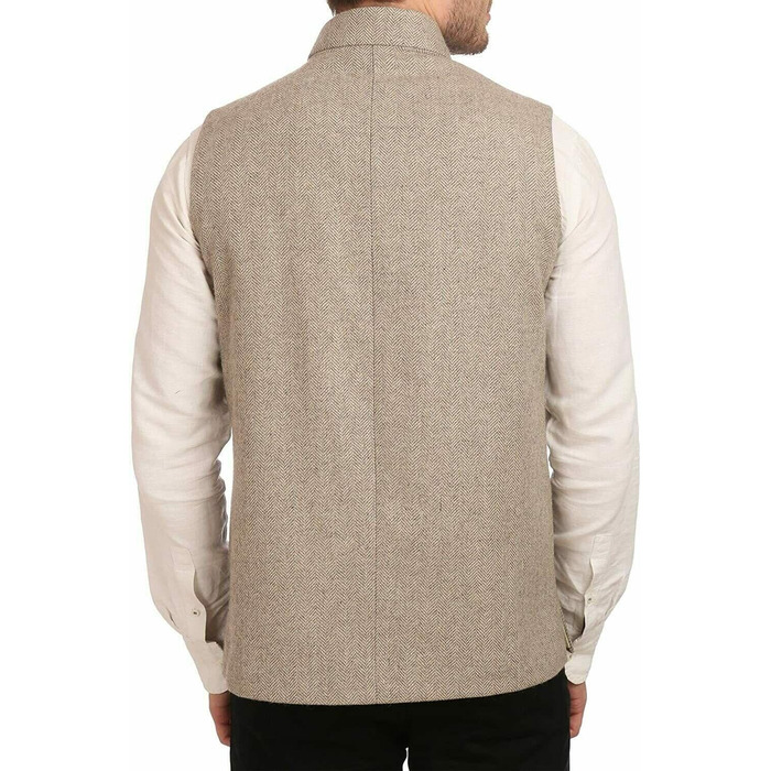 Жилет чоловічий Jagd Stand-Up Kragen з твіду, ретро візерунок 