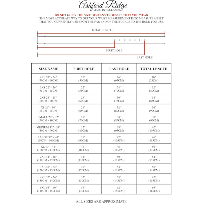 Чоловічий шкіряний ремінь Ashford Ridge 25 мм, 95 см, коричневий колір