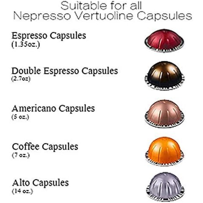 Організатор для капсул Vertuo/Nespresso: тримач для 40 капсул з ручкою (чорний)