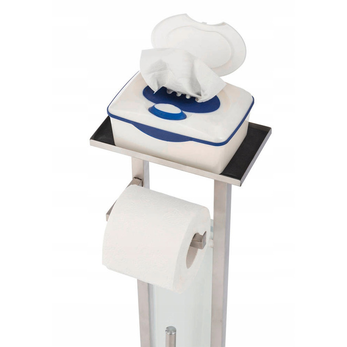 Підлоговий ершик для унітазу Wenko з металевим тримачем та контейнером