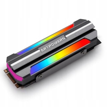 Радіатор для M.2 SSD, алюмінієвий охолоджувач з ARGB підсвіткою