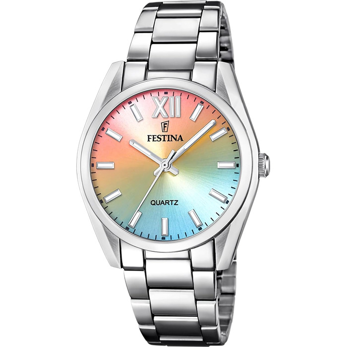 Жіночий аналоговий годинник Festina Boyfriend Collection F20622, сталь 316L, кварцовий механізм, мінеральне скло, водонепроникність 5 ATM, багатоколірний