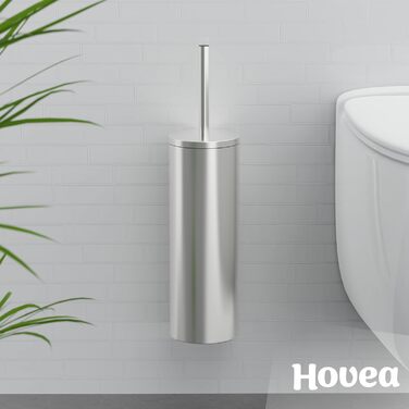 Набір щіток для унітазу Hovea 2 шт. на стіну, чорний колір - силікон та метал, без свердління, кріплення на стікер або шуруп, власник для щітки WC3620 (метал)