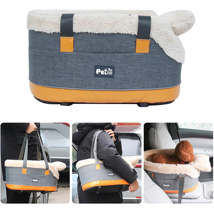 Автокрісло для собак та котів, 42 x 23 x 23 см - зручне та безпечне автокрісло для тварин