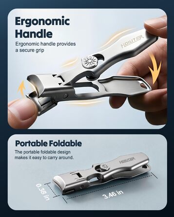 Набір для манікюру (ножиці для нігтів) Edelstahl 2026 – для чоловіків та жінок, для товстих нігтів, з пилкою, сріблястий