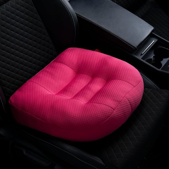 Подушка для сидіння в авто/на стілець з поліестеру 40x40x12 см, чорна (рожева), для дому, офісу, саду, інвалідного візка, дивана