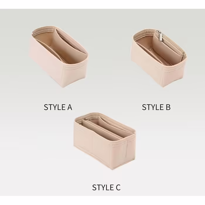 LinerLink Purse Organizer for LV Nice Mini Bag (20 x 13.5 x 12 cm (L x H x D), handcrafted purse insert, 2 mm felt purse insert, women's handbag shaper (Beige, Style C), Nice Mini Bag