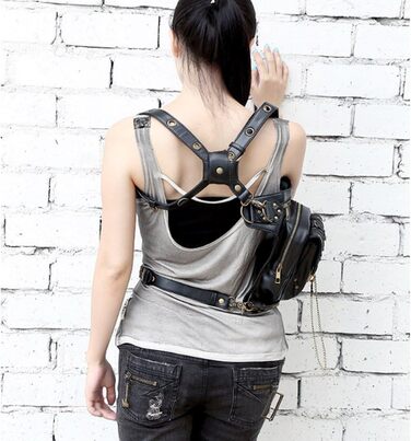 Чоловіча/Жіноча тактична поясна сумка на стегнах, військовий стиль, чорна