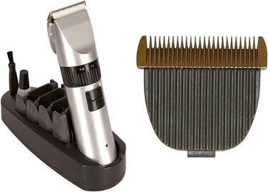 Акумуляторна машинка для стрижки Kerbl Onyx з аксесуарами та запасними лезами для Onyx Art.18180. Комплект з запасними лезами