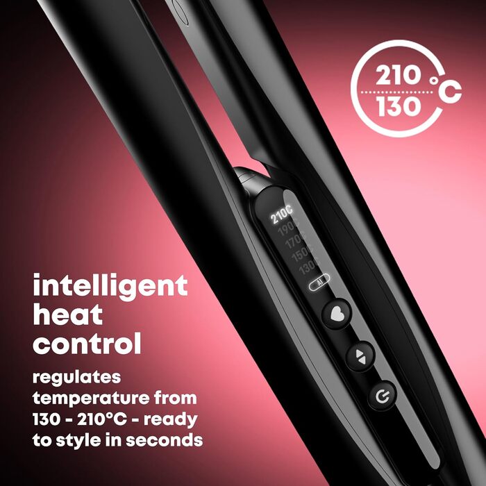 Professional Ceramic Hair Straightener & Curling Iron - 80-235°C with LCD Display, Ionic Plates, Infrared Technology, 3m Cord, & Hair Care Oils