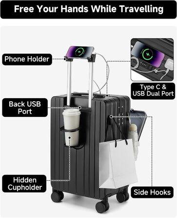 Чорний валіза-ролер Sea Choice з відділенням для ноутбука 15.6