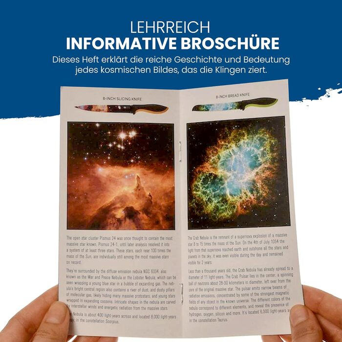 Набір кухонних ножів Chef’s Vision Kosmos, 6 шт, нержавіюча сталь, яскравий дизайн, подарунок для дому