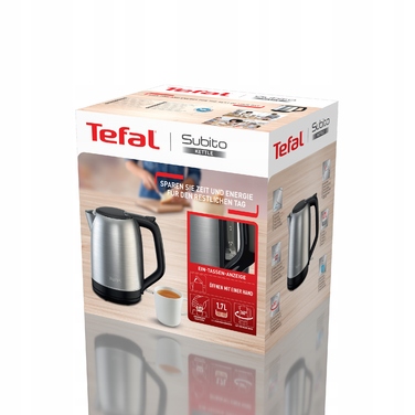Електричний чайник Tefal KO5S0DE0, 2400 Вт, 1,7 л, сріблястий/сірий