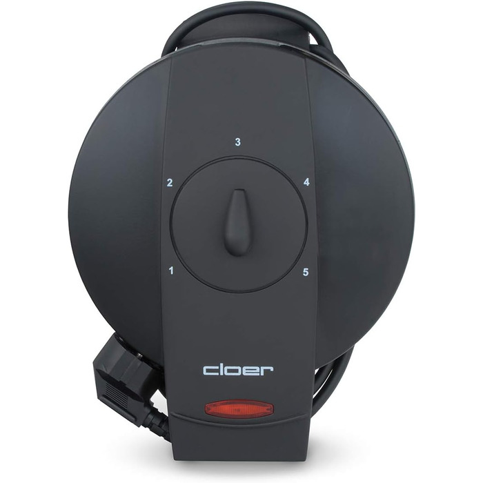Вафельниця Cloer 1620 для класичних вафель у формі серця, 930 Вт, розмір вафелі 15,5 см, регулювання ступеня прожарювання, чорний колір