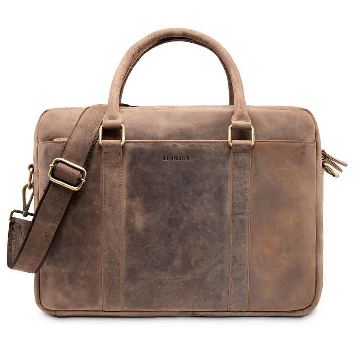 Сумка для ноутбука Leabags Leder Aktentasche чоловіча шкіряна 16
