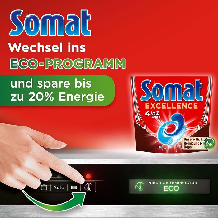 Капсули для посудомийних машин Somat Excellence 4in1, без запаху, для ідеального очищення та блиску, 176 шт.