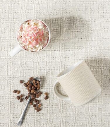 Набір посуду GBhome з каменю, 18 предметів, ручна робота, набір посуду з реактивною глазур'ю, для 6 осіб, безпечний у мікрохвильовці та посудомийній машині, глибокий зелений (бежевий, 6 чашок)