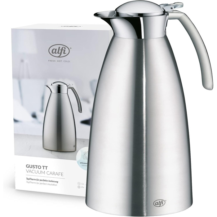 alfi Thermos Carafe Gusto TT, Brushed Stainless Steel 1.5 l