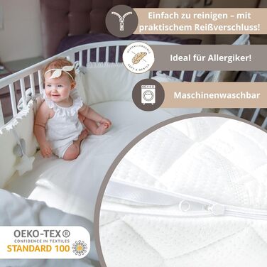 Дитячий матрац BestCare Aero 50x89 см для овальної колиски та ліжечка, алое вера, оптимальна вентиляція, знімний чохол, сертифікат Oeko-TEX