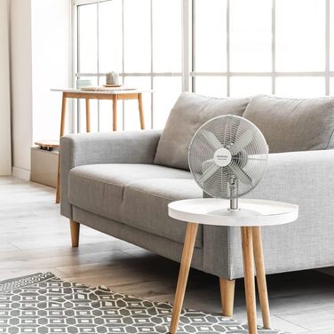 Вентилятор настільний Cecotec EnergySilence 610 SteelDesk, 40 Вт, сталевий, діаметр 30.5 см, 4 лопаті, 3 швидкості, осциляція, регулювання висоти