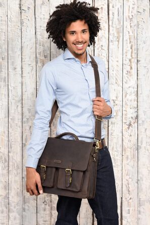 Сумка для ноутбука Leabags зі шкіри 15