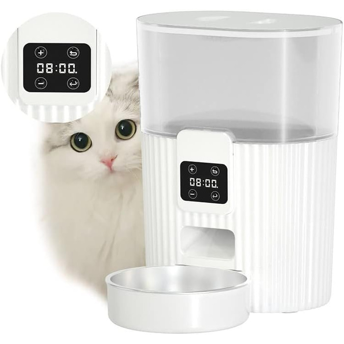 Автоматичний годівниця для котів Tierisch Smart з таймером, 3L, Dual-Power