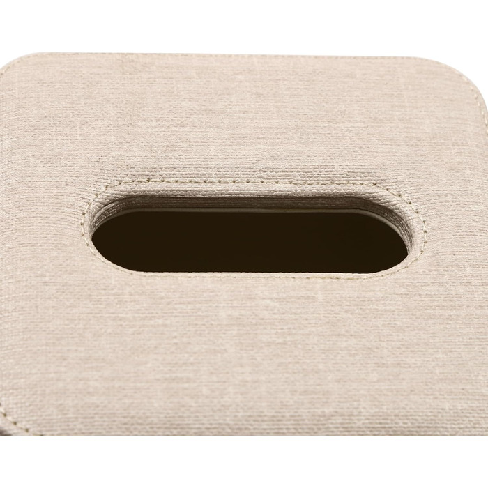 Tissue Box, Square Cosmetic Tissues, Tissue Box Square Tissue Box, for Dresser Bathroom Dining Room Hotel Cars Office Decor, 12 x 12 x 12.7 cm (Beige)