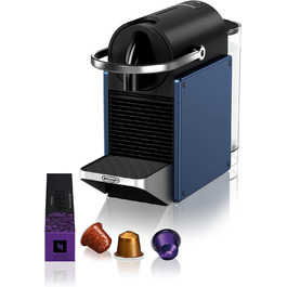Кавомашина капсульна Nespresso De'Longhi Pixie EN127.BL, 19 бар, 1260Вт, компактна, синя/чорна, ECO-режим