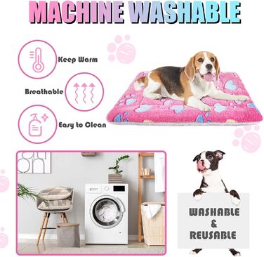 М'яке ліжко-матрац для собак та котів MICOOYO, 69x52 см, рожевий