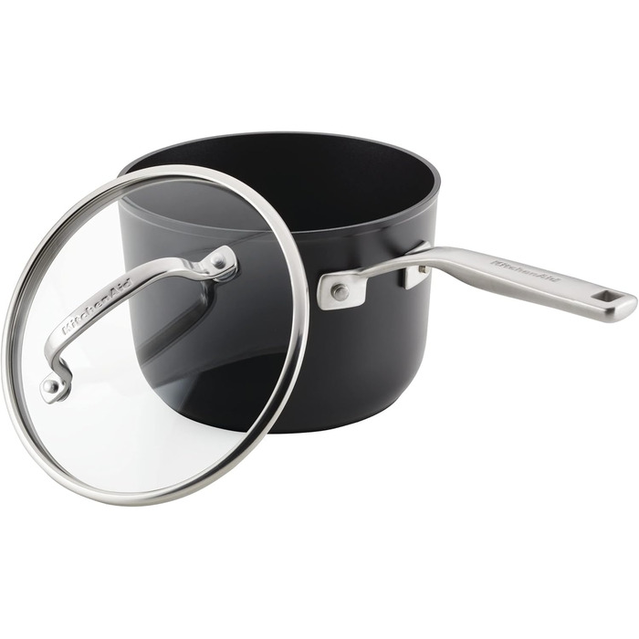 Пательня-гриль KitchenAid з виливом, 29 см, антипригарна, чорна - ідеальна для смаження м'яса та овочів