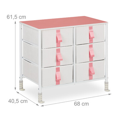 Relaxdays Kids' Chest of Drawers, 6 Drawers