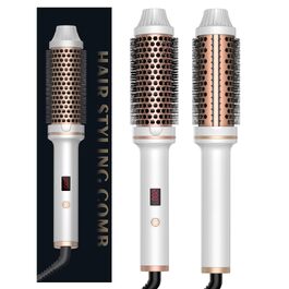 Мультистайлер для волосся 5 в 1 UMIGA 1000W: фен-щітка, плойка та випрямляч з LCD-дисплеєм, 3 температурні режими для об'єму, гладкості та завивки (Золотистий)