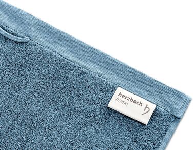 Herzbach Home Towel Set 100% Cotton - Soft & Absorbent - Blue
