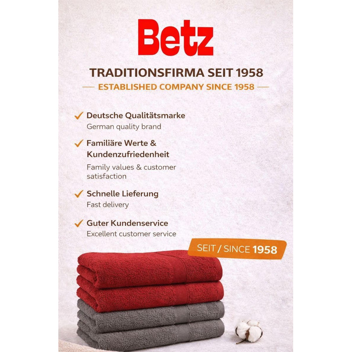 Набір рушників Betz Premium 6 шт, 50x100 см, 100% бавовна, 470 г/м², м'які та гігроскопічні, Oeko-TEX, колір старе рожеве/антрацит