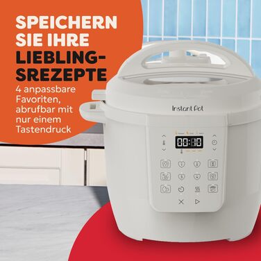 Мультиварка Instant Pot 3.8L 7-в-1 Smart Cooker – мультикухня, рисоварка, сковорода, йогуртниця, пароварка, підігрівач їжі – Schwartz (Білий, 5.7 л)