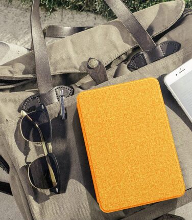 Чохол для Kindle 11 (2024/2022) MoKo, Оранжевий Denim, з авто-вимиканням, Smart Cover для Kindle 11-го покоління