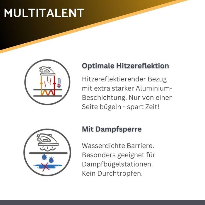 Чохол для прасувальної дошки 120x40 см - бавовна 100% - підходить для прасування з парою - екстра товста підкладка + фіксатор та натягувач - (світло-блакитний / у горошок, прасувальний килимок)