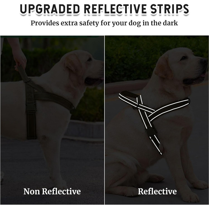 Шлейка для собак, анти-тяга, світловідбиваюча, для середніх та великих собак, регульована, м'яка, дихаюча, для прогулянок та бігу (L), Style2-M