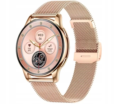 Смарт-годинник Torica SmartWatch AMOLED, 300 мАг, з функцією дзвінків та тонометром, золотий