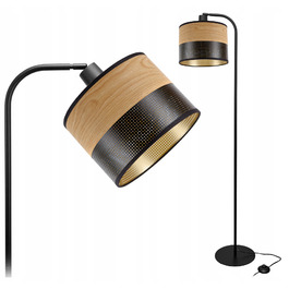 Сучасна торшерна лампа Glimex E27 60 Вт (бежевий, коричневий, чорний, жовтий)